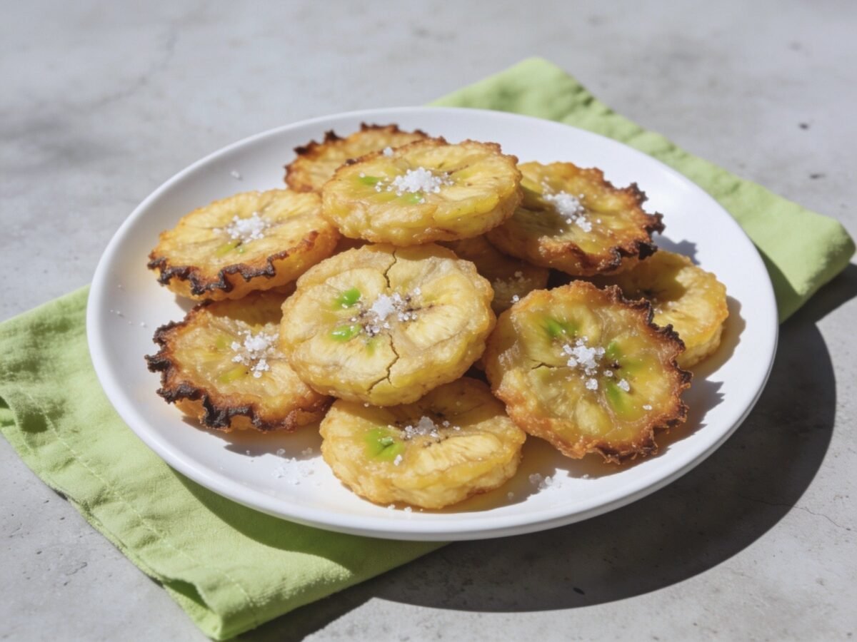 Tostones de plátano macho